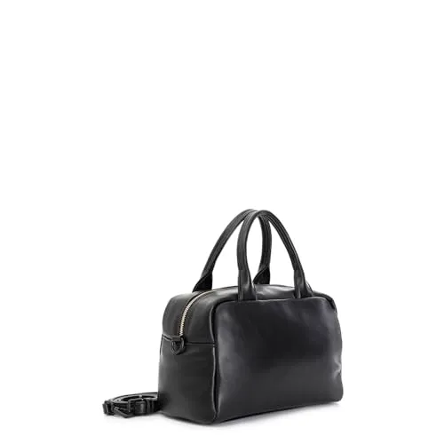 CafèNoir Bauletto Puffy Nero con Fiori Paillettes
