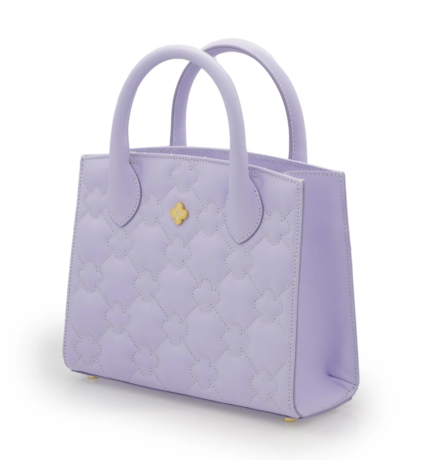 Cardinal Milano Tote Small borsa vitello lilla trapuntato