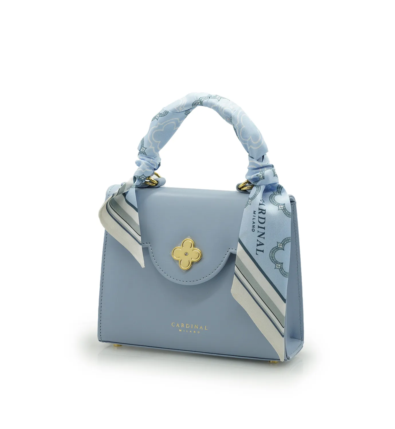 Cardinal Milano Sky Blue twill seta azzurro per borsa