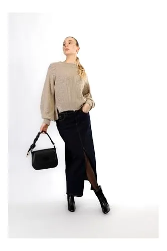 CafèNoir Borsa Pattina Nera Manico Intrecciato Logo