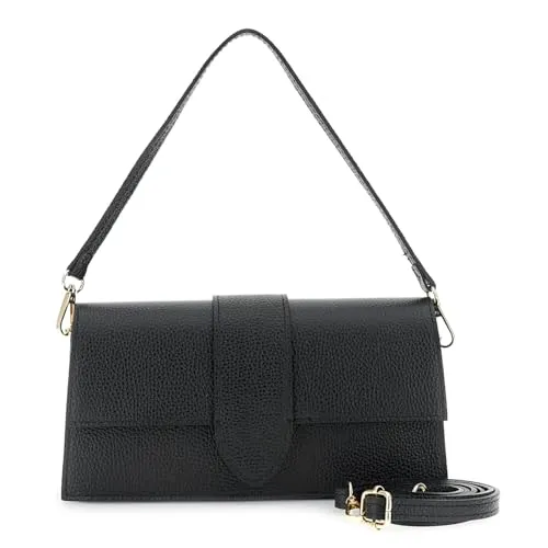 CafèNoir Borsa Spalla Donna Pelle Martellata con Pattina