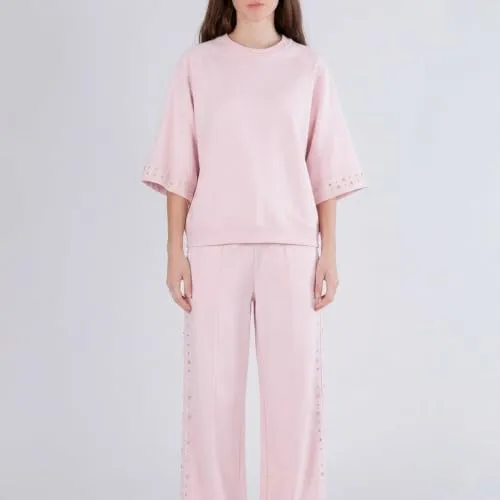 CafèNoir Felpa Over Maniche Corte felpa donna rosa S