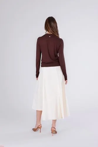 CafèNoir Cardigan Viscosa Bordini Fondente M