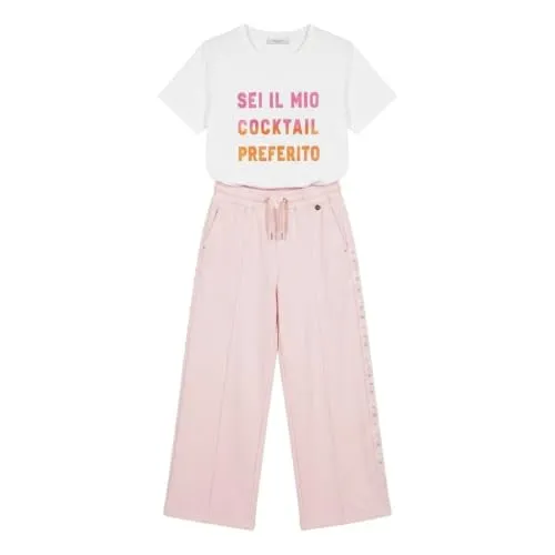 CafèNoir T-Shirt Cocktail Preferito Strass Off White S