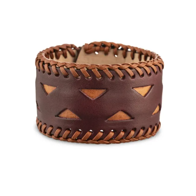 Re Artù in Firenze Melou bracciale pelle bordeaux cognac