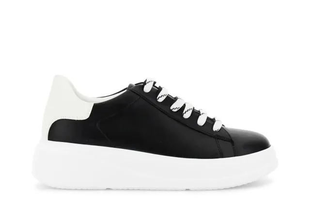 CafèNoir Pelle sneaker donna pelle suola 50 mm casual