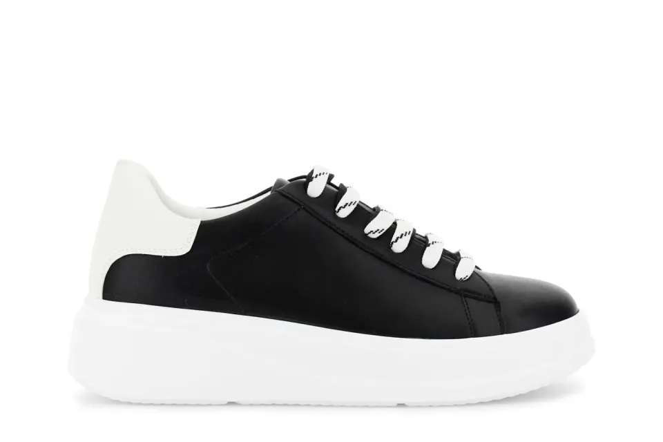 CafèNoir Pelle sneaker donna pelle suola 50 mm casual