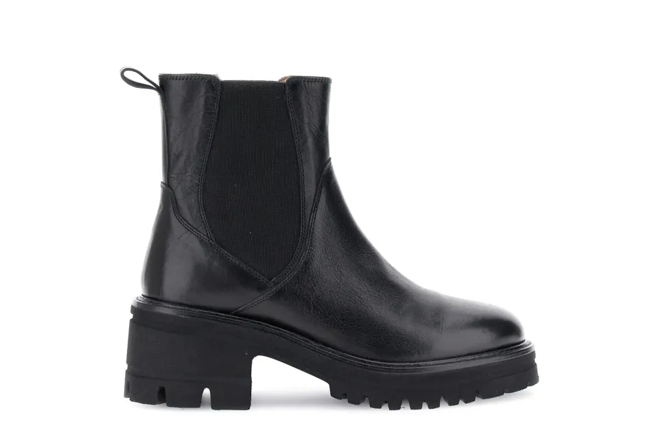 CafèNoir Tronchetti Donna Pelle Nero Elastico Taglia 39 Tacco 5,5 cm
