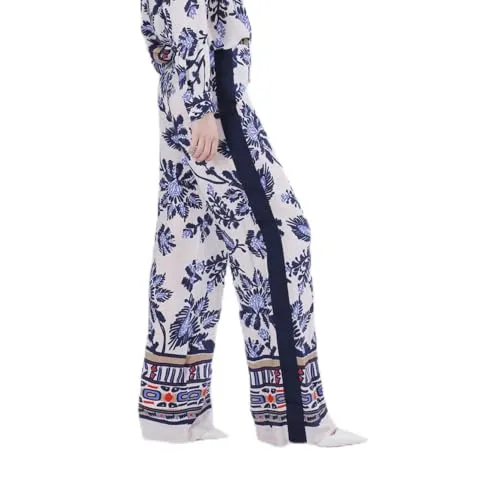 CafèNoir Pantaloni Palazzo Donna Fiore Multiblu