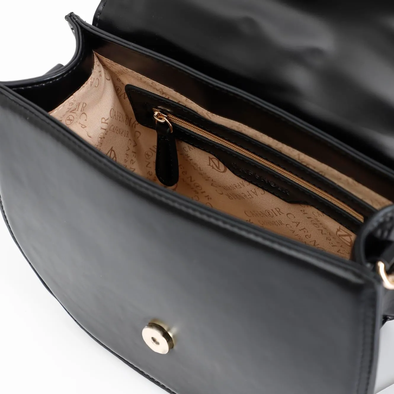 CafèNoir Pattina Abrasivato Borsa a Spalla Nera Charm