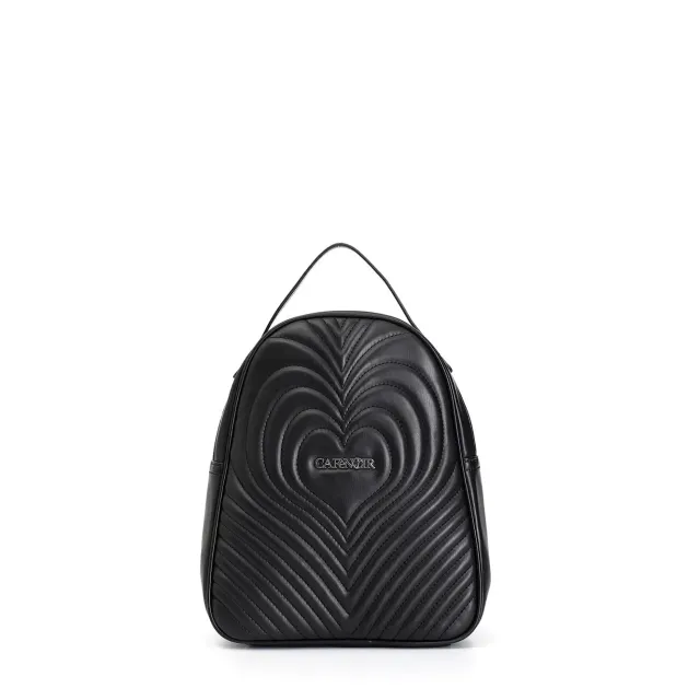 CafèNoir C3ID0501 Zaino Trapuntato Cuori Donna Nero