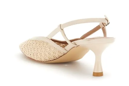 CafèNoir slingback rafia décolleté tacco rocchetto