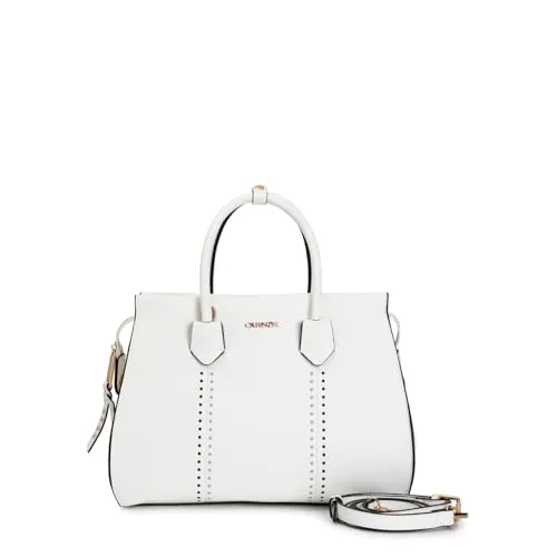 CafèNoir Borsa Fibbiette Rivetti Tracolla Bianca