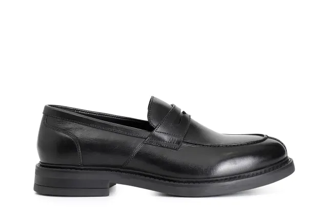CafèNoir Mocassino Uomo Pelle Cucitura Ornamentale