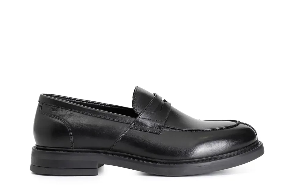 CafèNoir Mocassino Uomo Pelle Cucitura Ornamentale