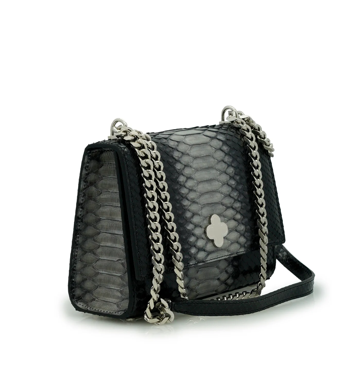 Cardinal Milano Opèra Night borsa pitone nero a spalla