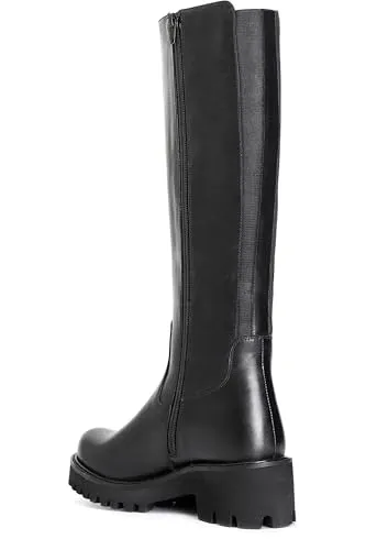 CafèNoir Stivale Donna in Pelle Nero Tacco 50 mm