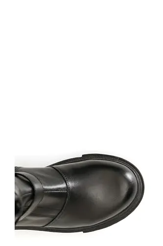 CafèNoir stivale pelle nero fibbie suola extralight