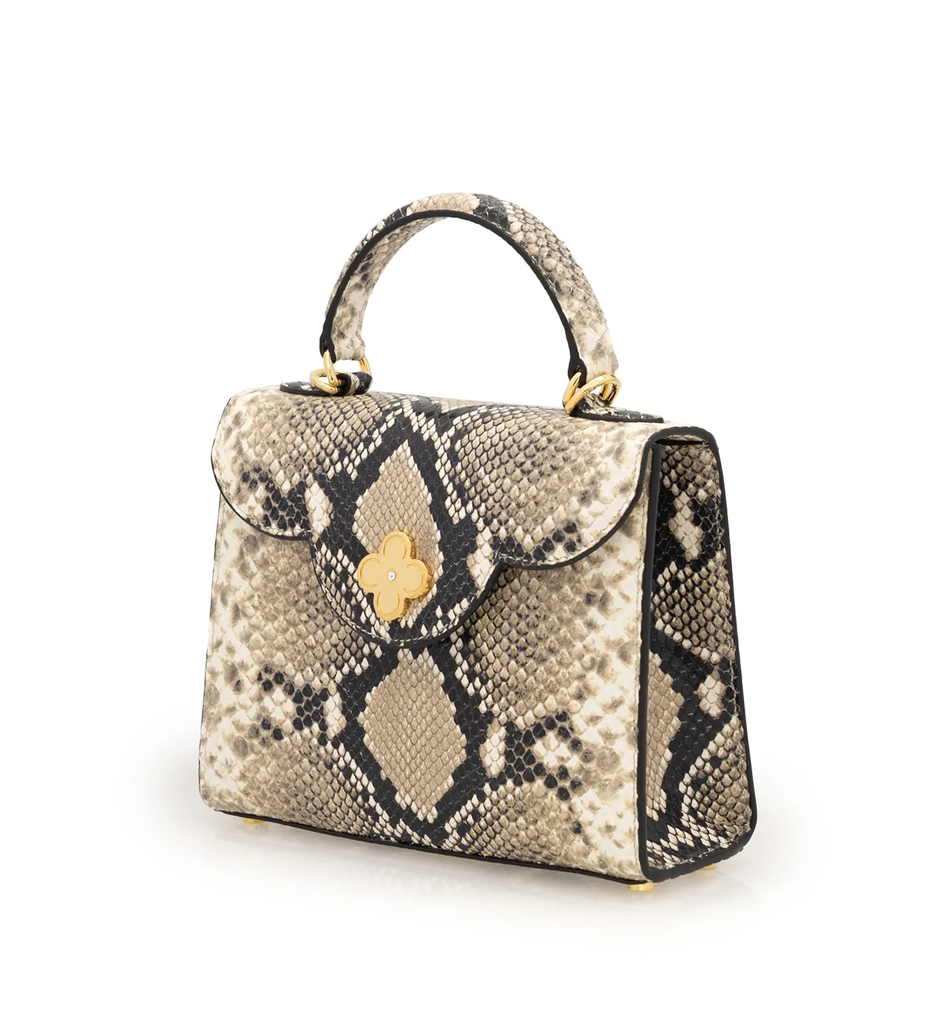 Cardinal Milano First Lady Small borsa pitone pietra vitello