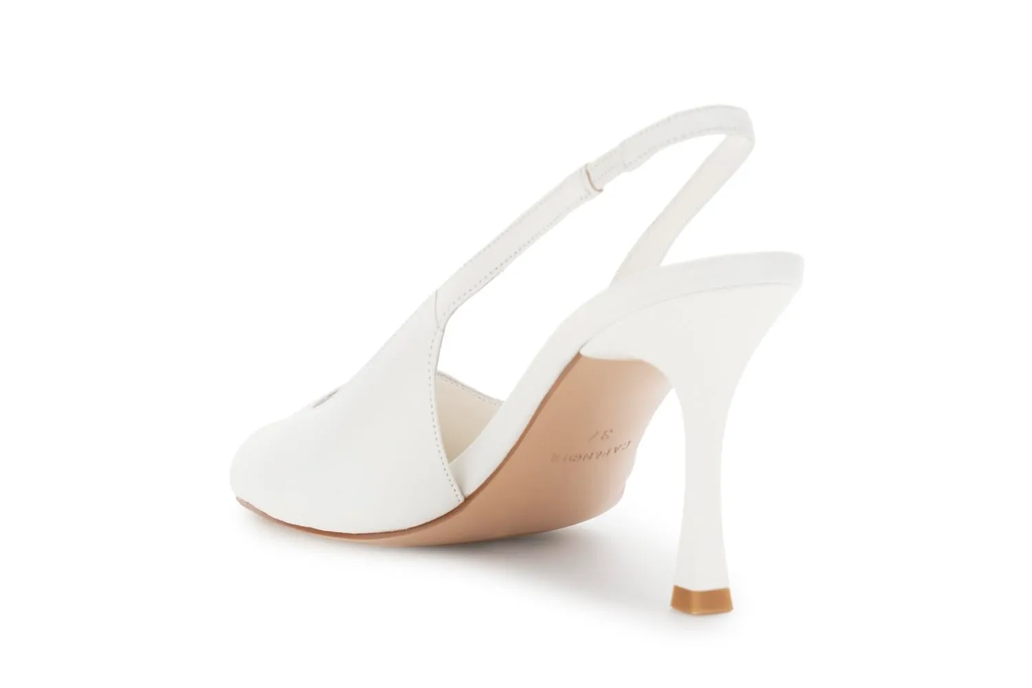 CafèNoir Slingback Nappa Avorio Tacco 8,5 cm 38