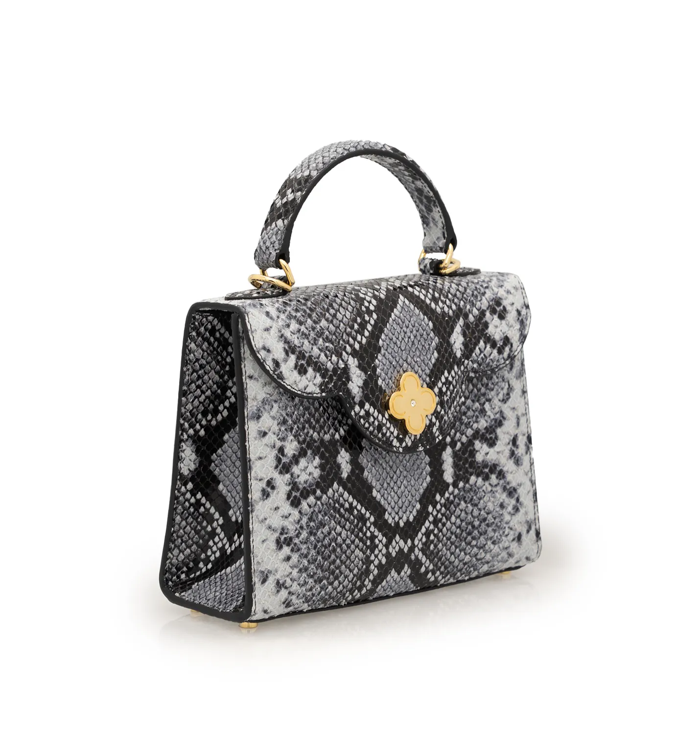 Cardinal Milano First Lady Small borsa vitello pitone grigio