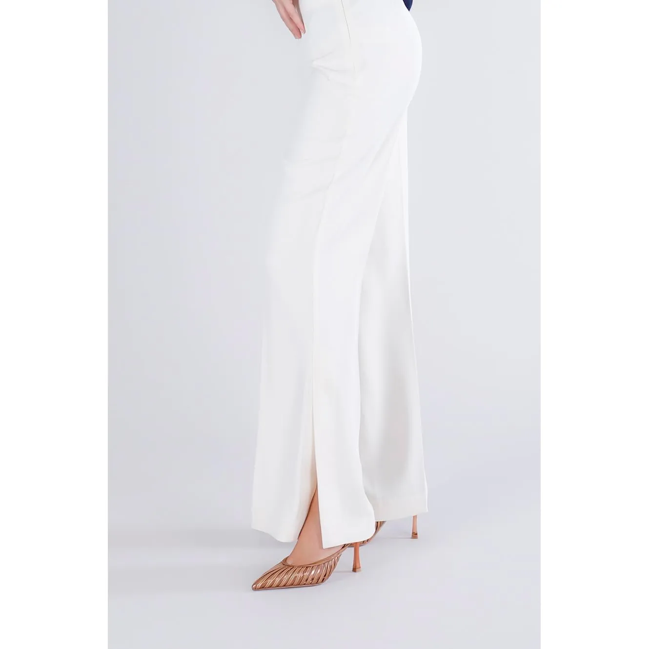 CafèNoir Pantaloni Spacco Laterale Cadi Burro 38