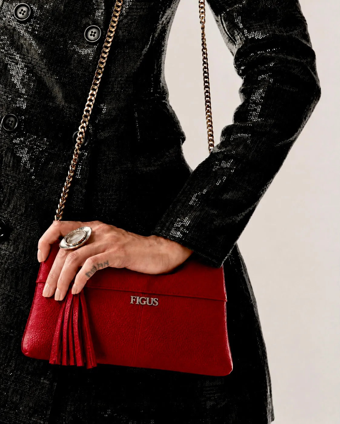 Figus OneZip pochette pelle arancione morbida