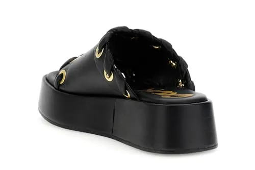 CafèNoir Ciabatta Nappa Occhielli Sandali Nero 38 EU