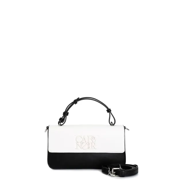 CafèNoir Bicolore Borsa a Mano Nera Pattina