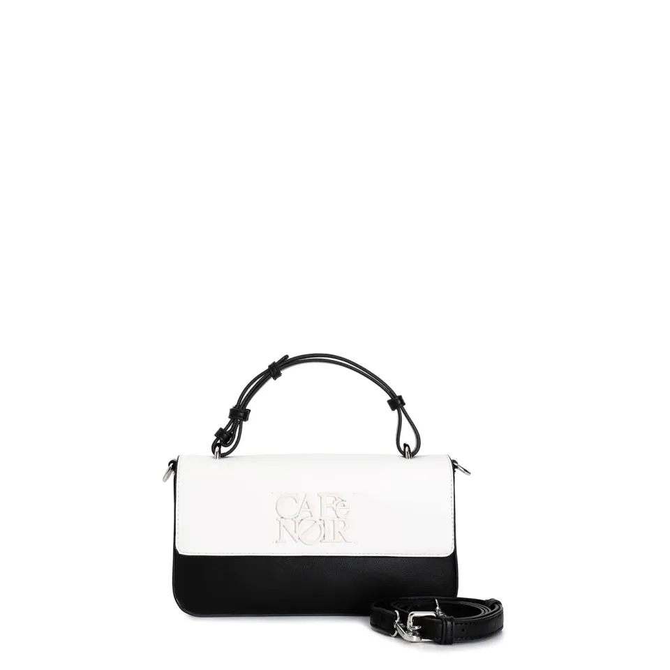 CafèNoir Bicolore Borsa a Mano Nera Pattina