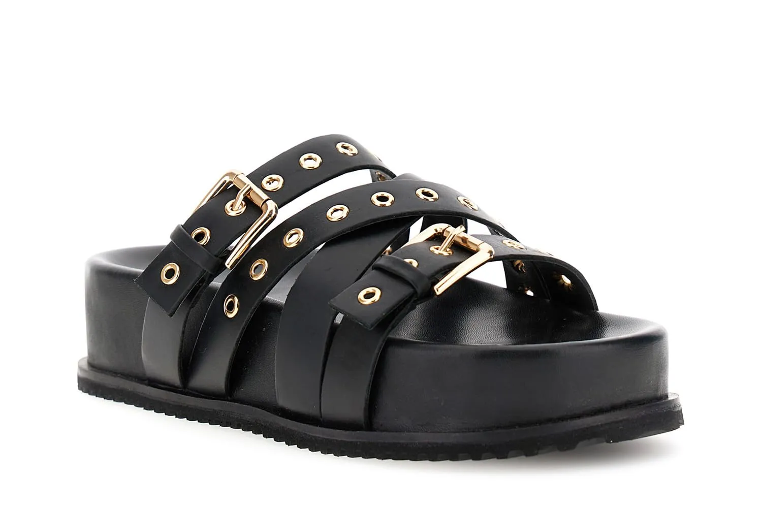 CafèNoir Ciabatte Donna Pelle Nere Borchie 39 EU