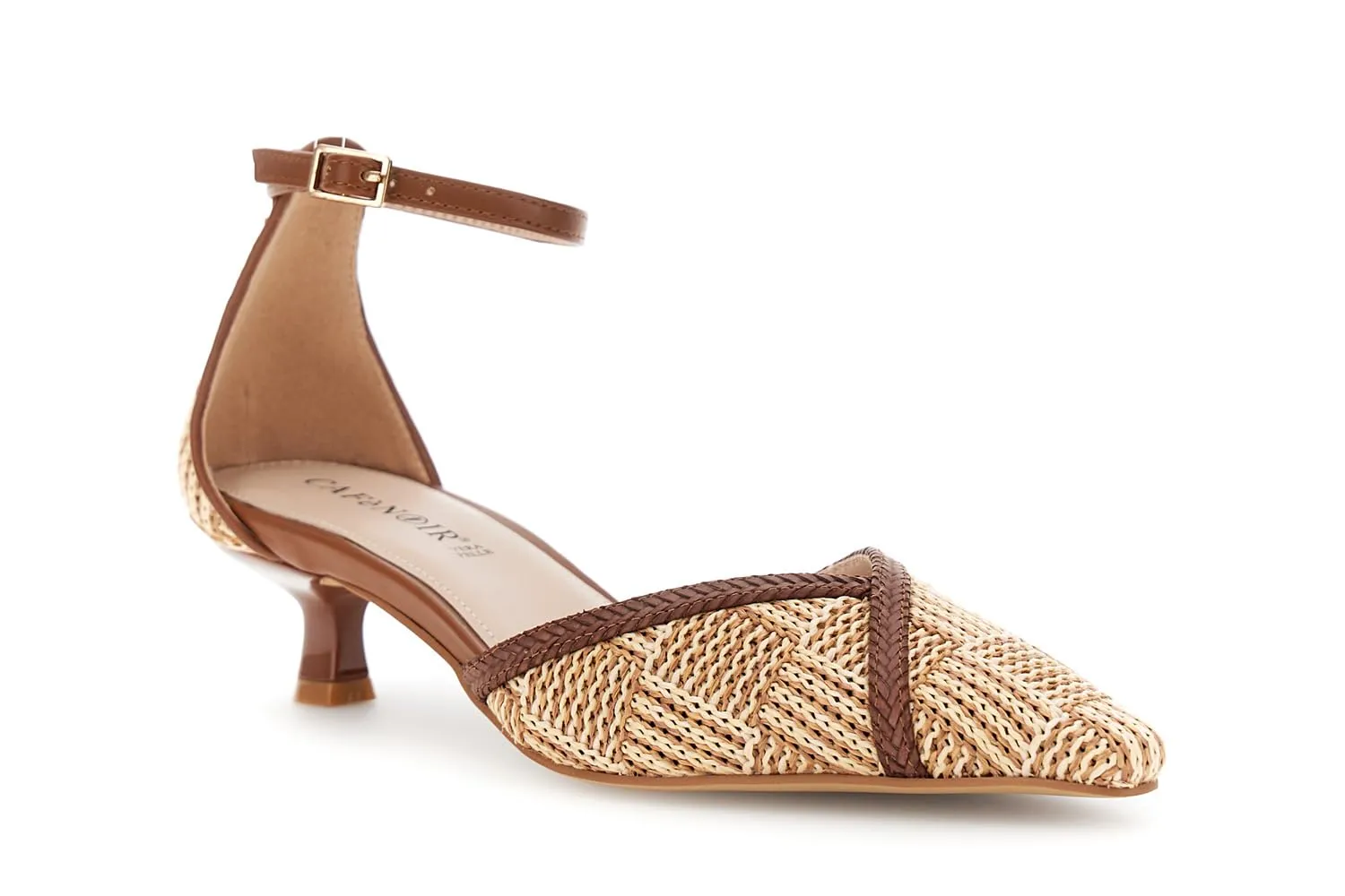 CafèNoir Décolleté Beige Rafia Tacco 4,5 cm 39