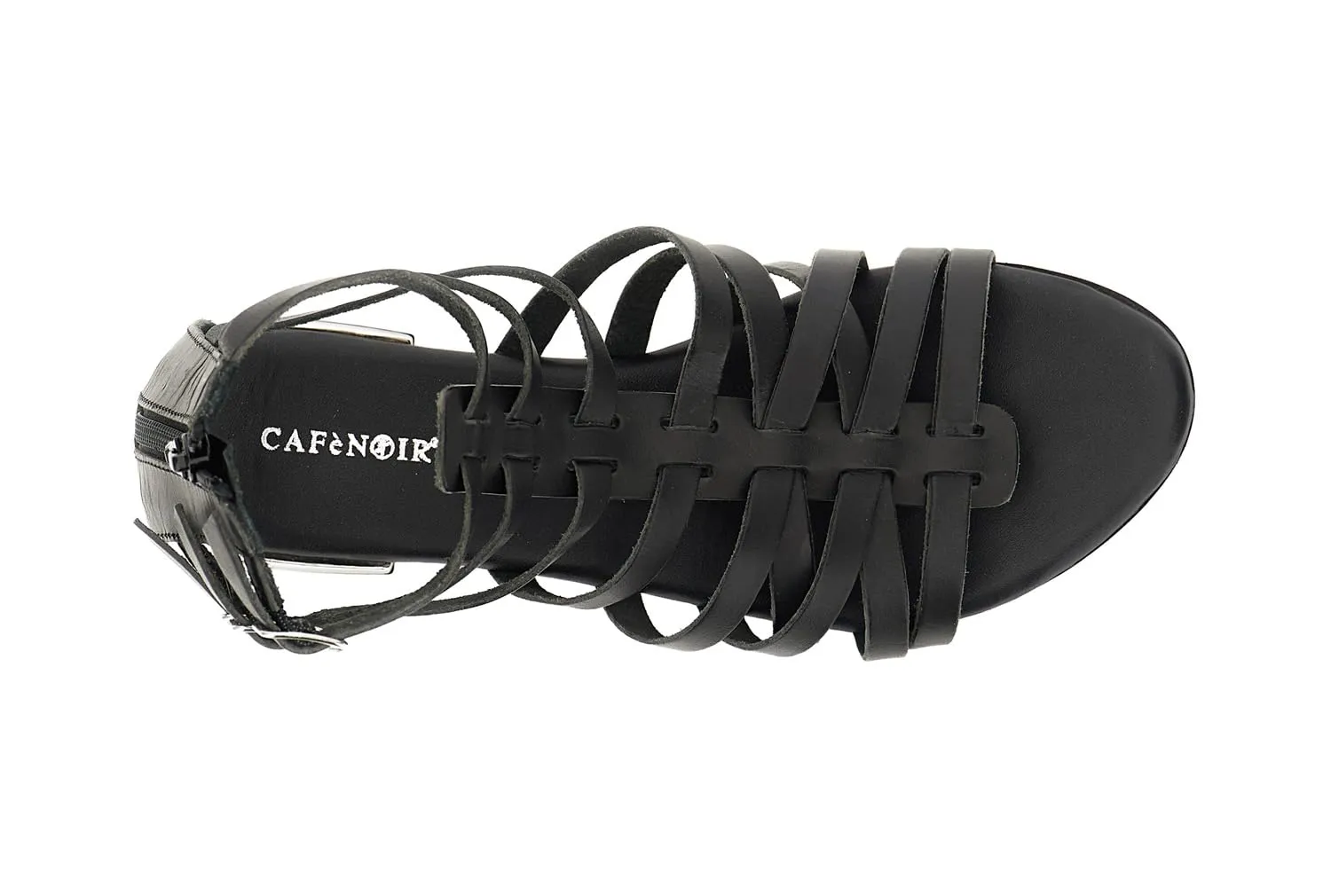 CafèNoir sandali gabbia pelle 3 fibbie 36 EU tacco basso