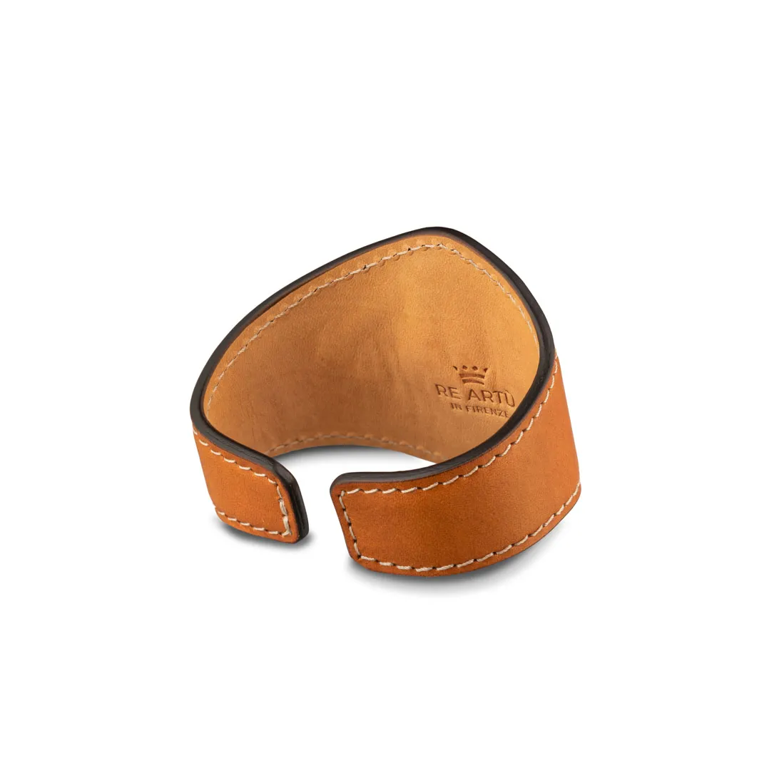 Re Artù in Firenze Arden bracciale pelle cognac rigido