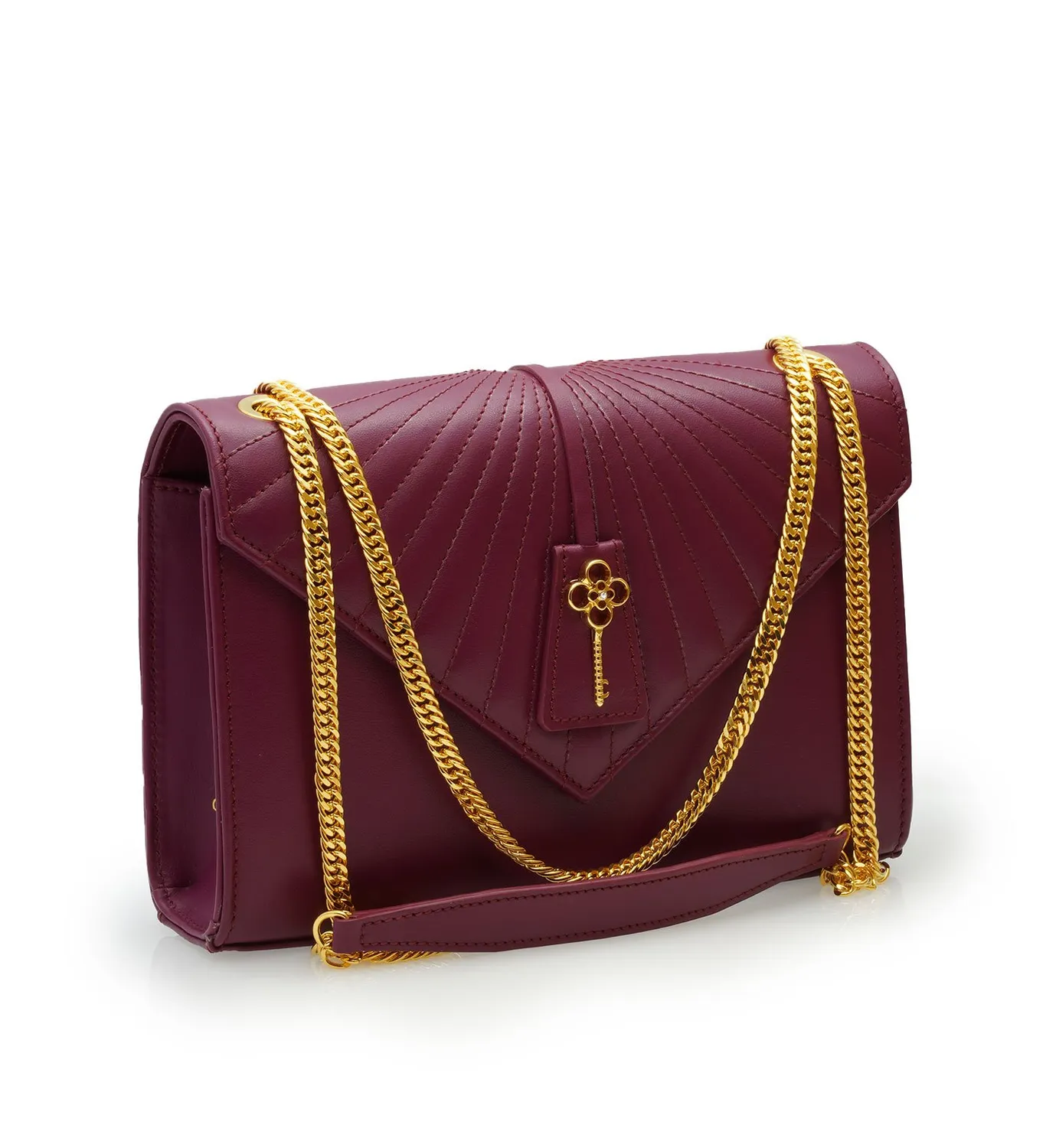 Cardinal Milano Milady borsa spalla prugna liscia