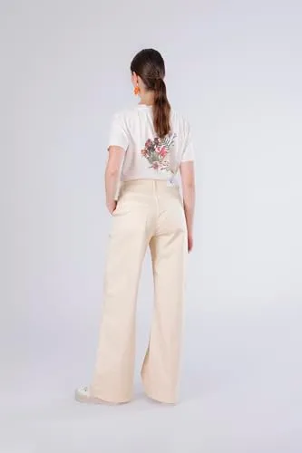 CafèNoir Wide Leg Tinto Capo Pantaloni Sabbia