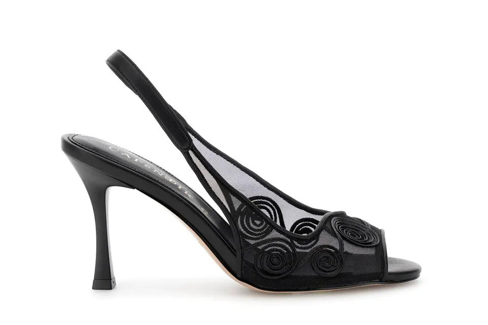 CafèNoir Décolleté Slingback Ricamo Nero 38 EU