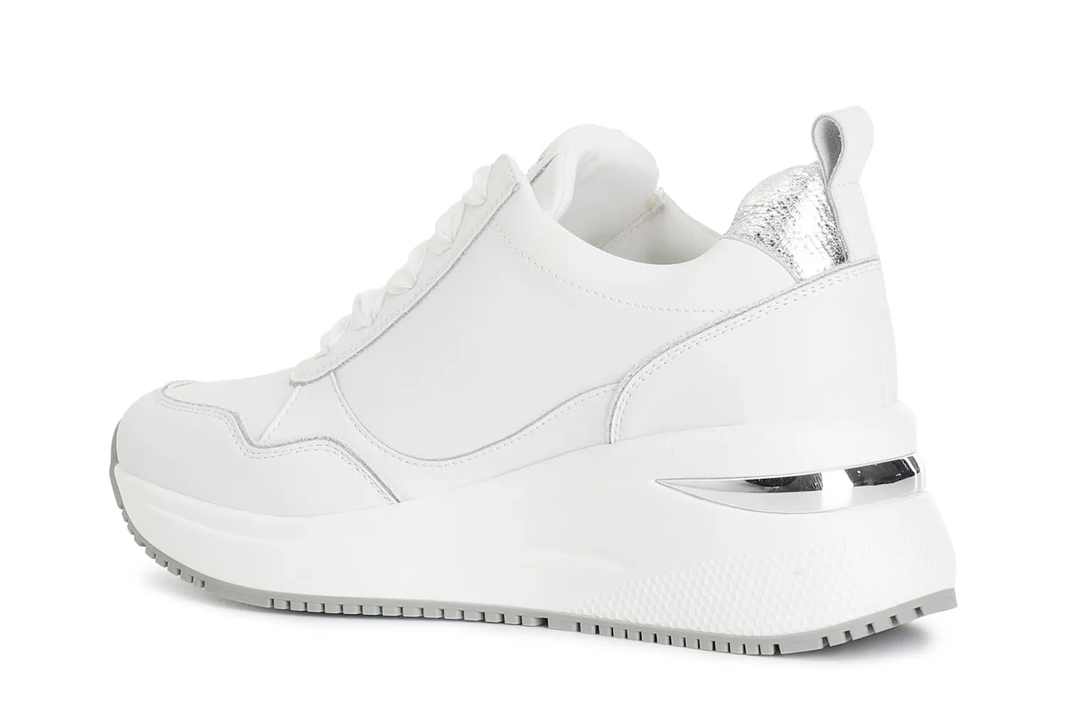 CafèNoir running sneakers pelle zip laterale bianco