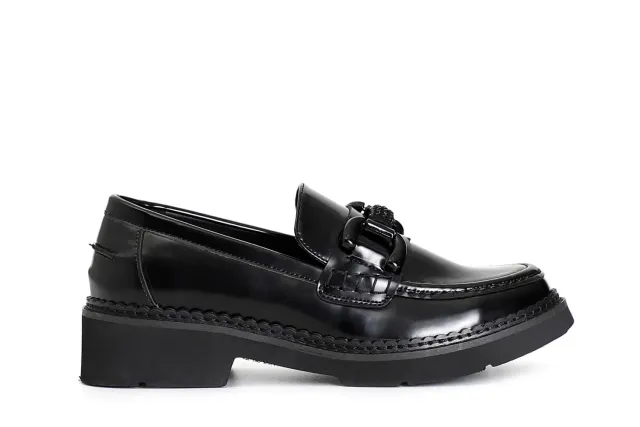 CafèNoir Mocassino Donna Nero 39 EU Morsetto Strass