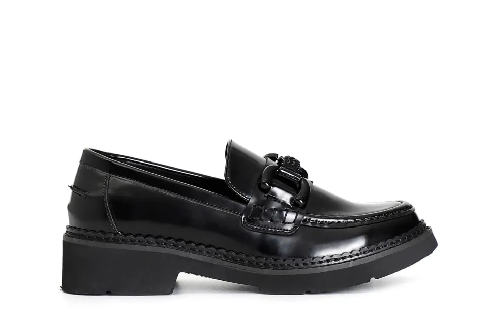CafèNoir Mocassino Donna Nero 39 EU Morsetto Strass