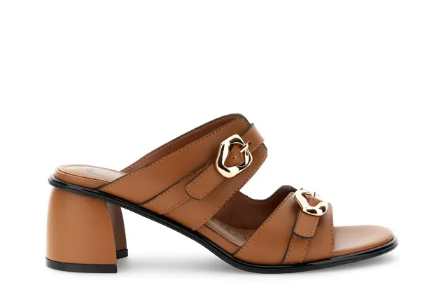 CafèNoir Frate sandali donna cuoio 38 EU tacco 6 cm