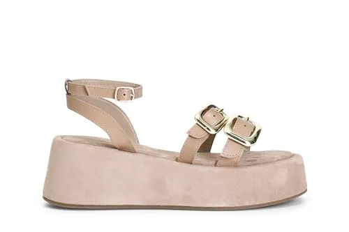 CafèNoir C1XM1535 Sandalo Donna Zeppa Doppia Fascia Fibbia