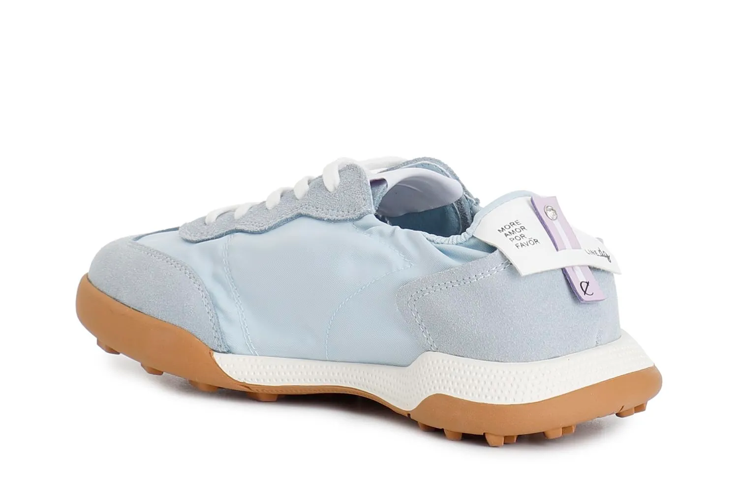 CafèNoir Sneakers Donna Nylon Azzurro Strass Suola Soft