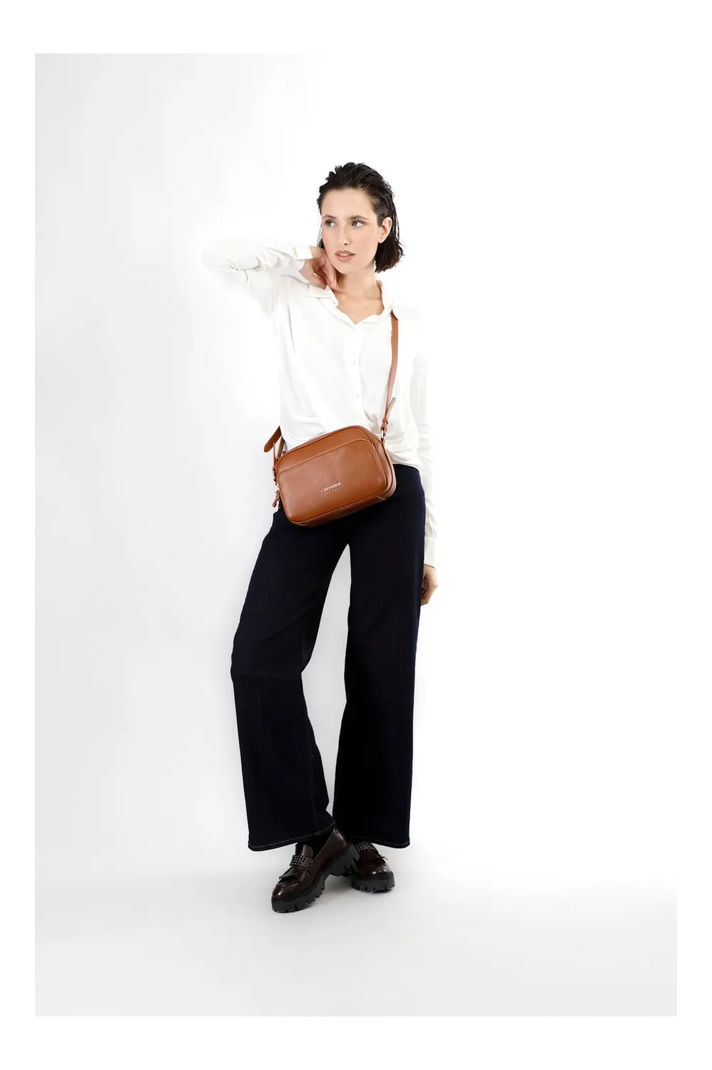 CafèNoir Camera Bag borsa a spalla sintetico zip round