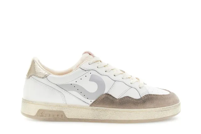 CafèNoir Sneakers pelle bianco beige 39