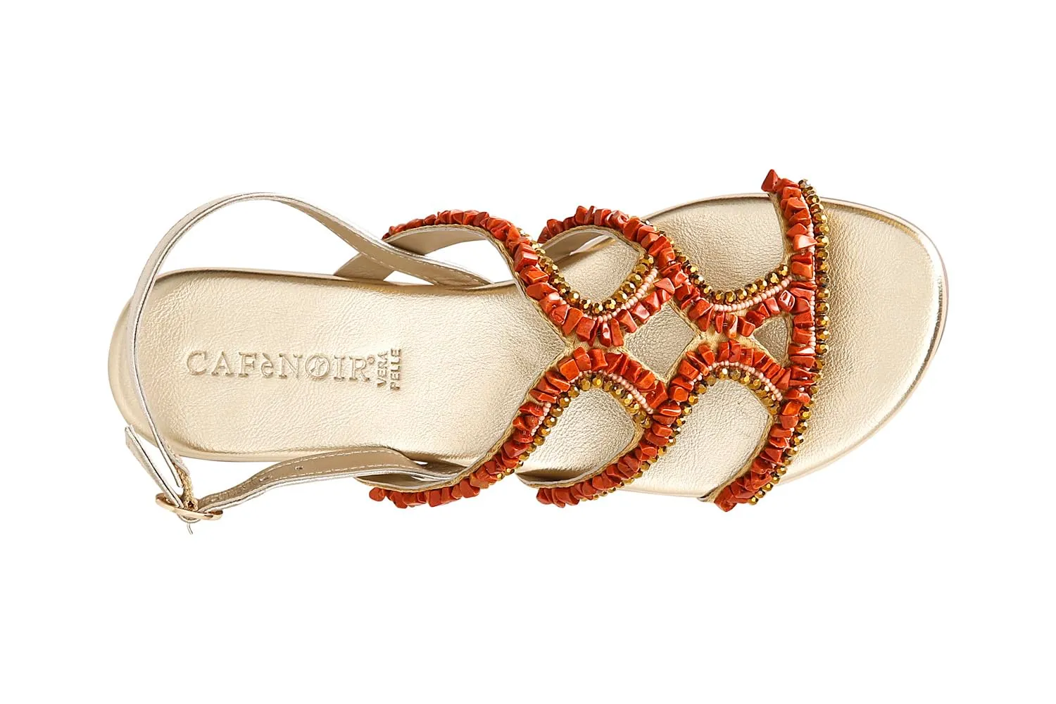 CafèNoir Sandali Strass Multi Corallo 39 EU tacco basso