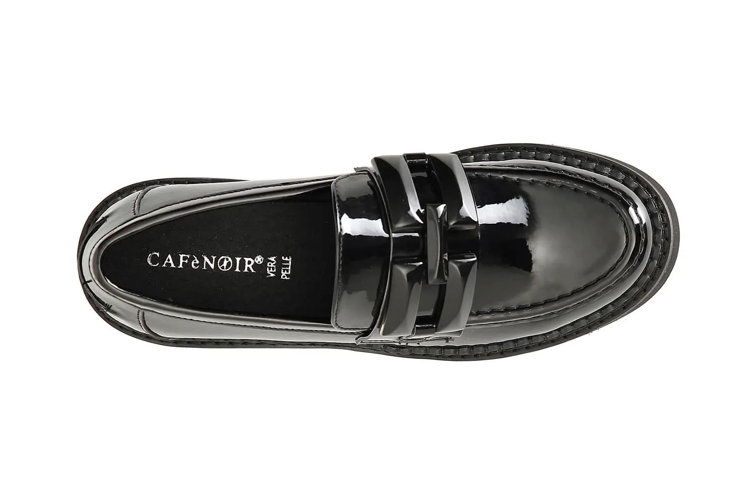 CafèNoir Mocassino Donna Vernice Nero Morsetto