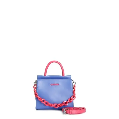 CafèNoir Minibag Bicolore Indaco con Catena