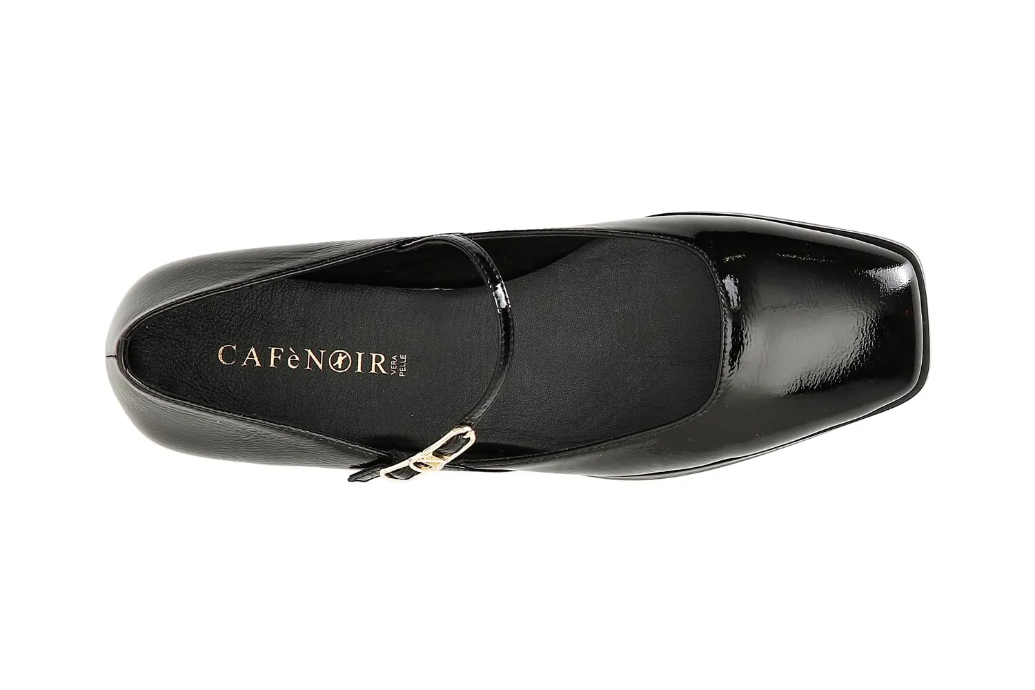 CafèNoir Ballerina Naplak Nera lucida tacco 15 mm