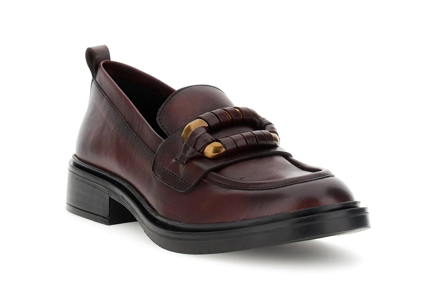 CafèNoir Mocassini Pelle Fasciato Donna Bordeaux 39